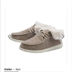 HEY DUDE women’s style “britt” in color “nut”.